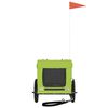 vidaXL Pet Bike Trailer Green and Black Oxford Fabric and Iron