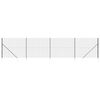 vidaXL Wire Mesh Fence with Spike Anchors Anthracite 1.4x10 m