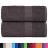 vidaXL Wash Towels "FROGN" 2 pcs Anthracite 30x30 cm 360 gsm