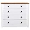 vidaXL Side Cabinet White 80x40x73 cm Pine Panama Range