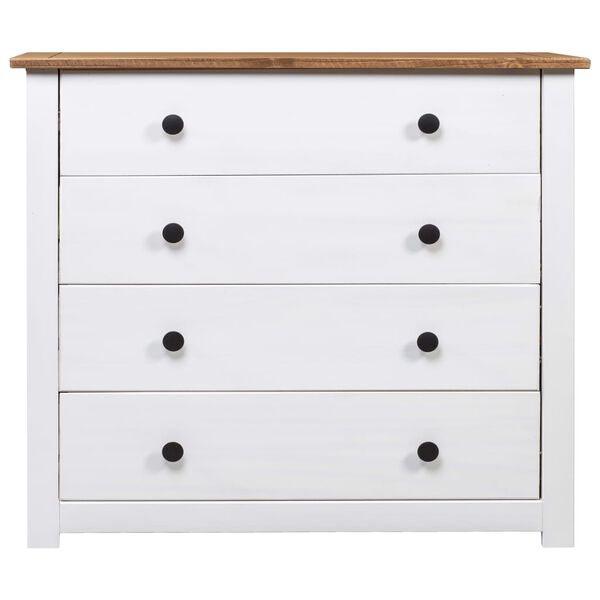 vidaXL Side Cabinet White 80x40x73 cm Pine Panama Range
