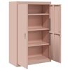 vidaXL Storage Cabinet 2 pcs Pink 90 x 40 x 140 cm Steel