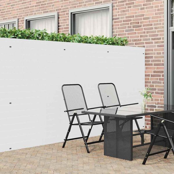 vidaXL Garden Fence Double-Sided White 1.8x5 m PVC