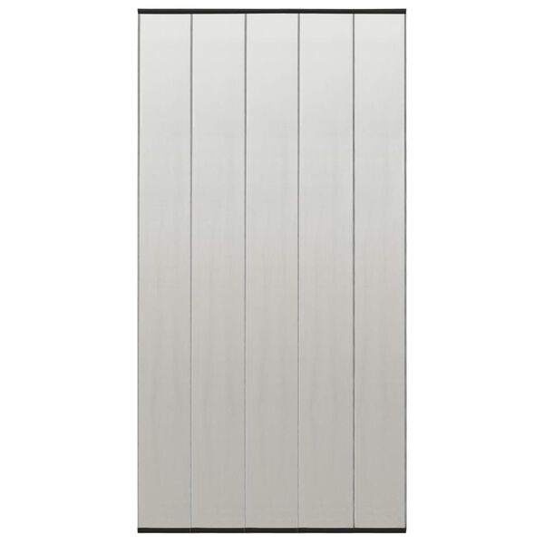vidaXL Insect Door Screen with 5-Piece Mesh Curtain Black 120x240 cm