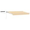 vidaXL Electric Retractable Awning Yellow and White 3.5 x 2 m