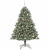 vidaXL Artificial Christmas Tree with 300 LEDs with Stand Green 210 cm