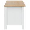 vidaXL Storage Box Hill White and Honey Brown 90 x 40 x 45 cm