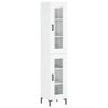 vidaXL Highboard High Gloss White 34.5x34x180 cm Engineered Wood