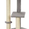 vidaXL Cat Tree with Sisal Scratching Post Grey 125 cm