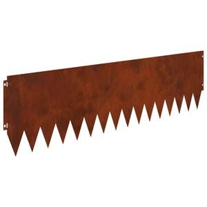vidaXL Lawn Edging 10 pcs 103 x 30 cm Steel Rusty