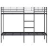 vidaXL Bunk Bed without Mattress Black 75x190 cm Small Single Steel