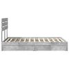 vidaXL Storage Bed Concrete Grey 135 x 190 cm Engineered Wood
