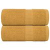 vidaXL Guest Towels "FROGN" 2 pcs Gold 30x50 cm 360 gsm