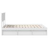 vidaXL Bed Frame with Headboard White 140 x 200 cm Solid Pine Wood