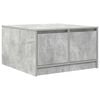 vidaXL Coffee Table with Drawers Concrete Grey 70.5x70x40 cm