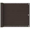 vidaXL Balcony Screen Brown 75x600 cm HDPE