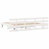 vidaXL Bed Frame with Headboard White 200 x 200 cm Solid Pine Wood