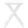 vidaXL Side Table Foldable White Solid Wood Poplar