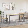 vidaXL 3 Piece Dining Set Panama Grey Solid Wood Pine
