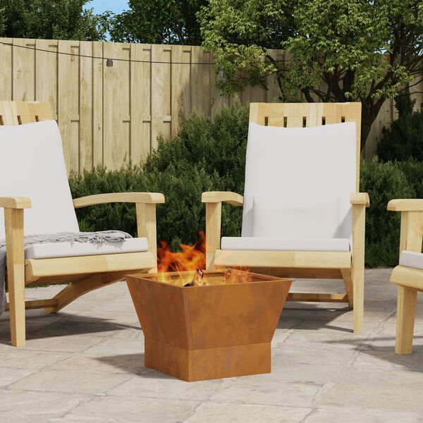 vidaXL Fire Pit Brown 40 x 40 x 35 cm Steel