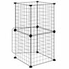 vidaXL 8-Panel Pet Cage with Door Black 35x35 cm Steel