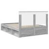 vidaXL Bed Frame Grey Sonoma 140 x 200 cm Solid Pine Wood