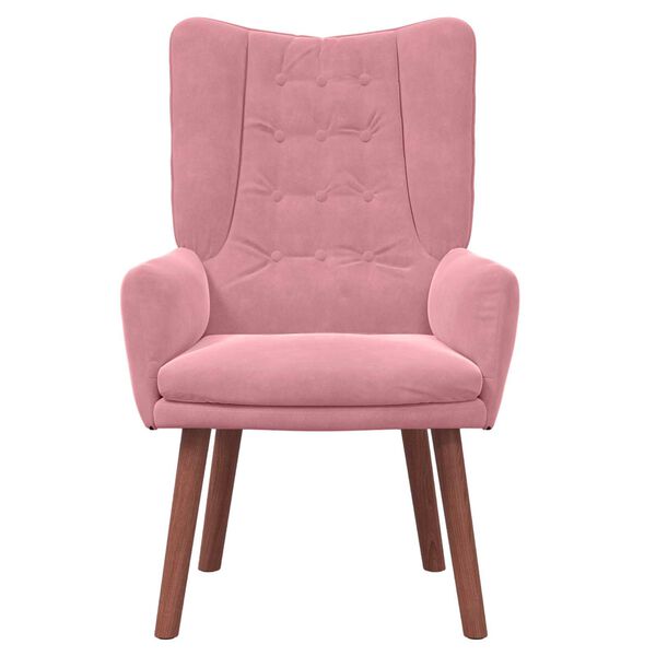 vidaXL Armchair Pink 63 x 67 x 94 cm Velvet