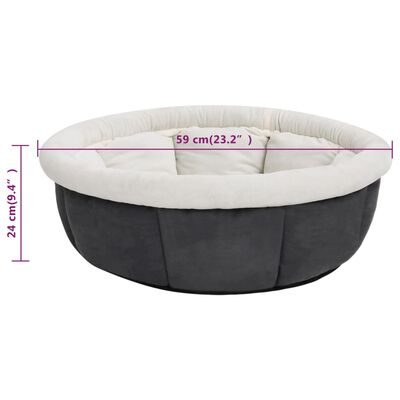 vidaXL Dog Bed 59x59x24 cm Grey