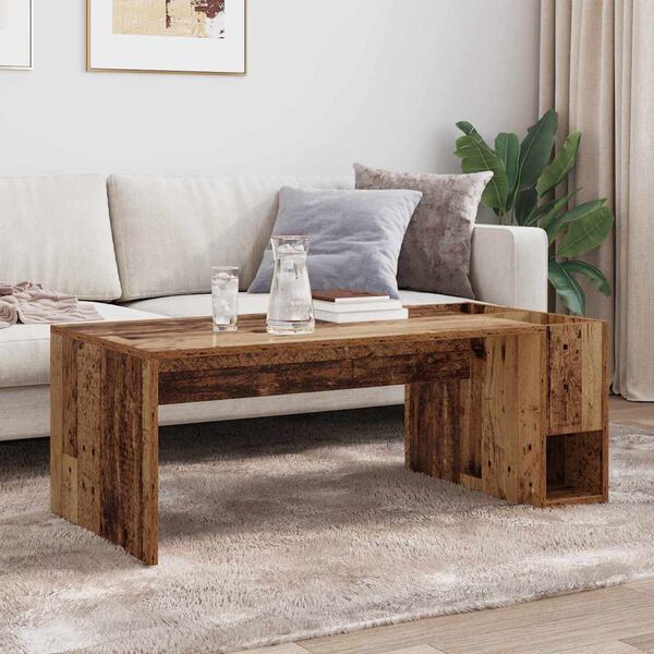 vidaXL Coffee Table Old Wood 101.5 x 50 x 37 cm Engineered Wood