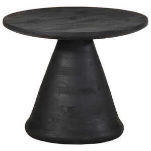 vidaXL Side Table Black &Oslash;50x40 cm Solid Wood Mango