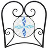 vidaXL Mosaic Bistro Set Blue and White Iron and Ceramic