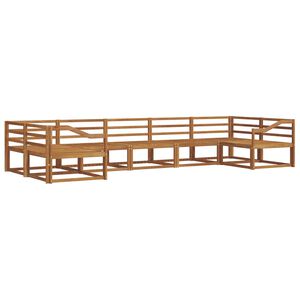 vidaXL Outdoor Sofa Set 7 pcs Natural Solid Acacia Wood