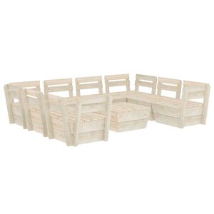 vidaXL 9 Piece Garden Pallet Lounge Set Impregnated Spruce Wood