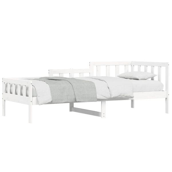vidaXL Day Bed without Mattress White 80x200 cm Solid Wood Pine