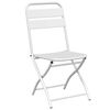 vidaXL Garden Folding Chair Folding 2 pcs White 55 x 56.5 x 91cm Steel