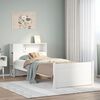 vidaXL Bookcase Bed without Mattress White 75x190cm Small Single Solid Wood Pine