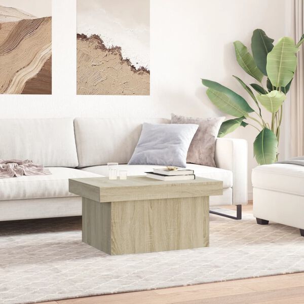 vidaXL Coffee Table Sonoma Oak 80x55x40 cm Engineered Wood