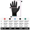 vidaXL Work Gloves 24 pcs Black 11 / XXL Polyester