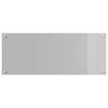 vidaXL Kitchen Backsplash 2 pcs Light Grey 100 x 40 cm Tempered Glass