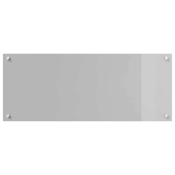 vidaXL Kitchen Backsplash 2 pcs Light Grey 100 x 40 cm Tempered Glass