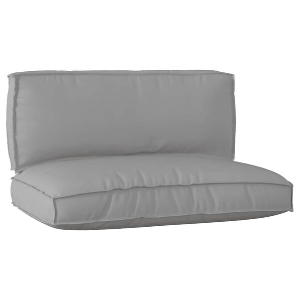 vidaXL Pallet Cushion Set 2 pcs Grey Oxford fabric