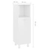 vidaXL Bathroom Cabinet High Gloss White 30x30x95 cm Engineered Wood