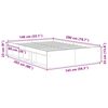 vidaXL Bed Frame without Mattress Black 140x200 cm