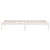 vidaXL Bed Frame without Mattress White Solid Wood Single