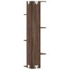 vidaXL Wall Corner Shelf Brown Oak 36.5x36.5x140 cm Engineered Wood