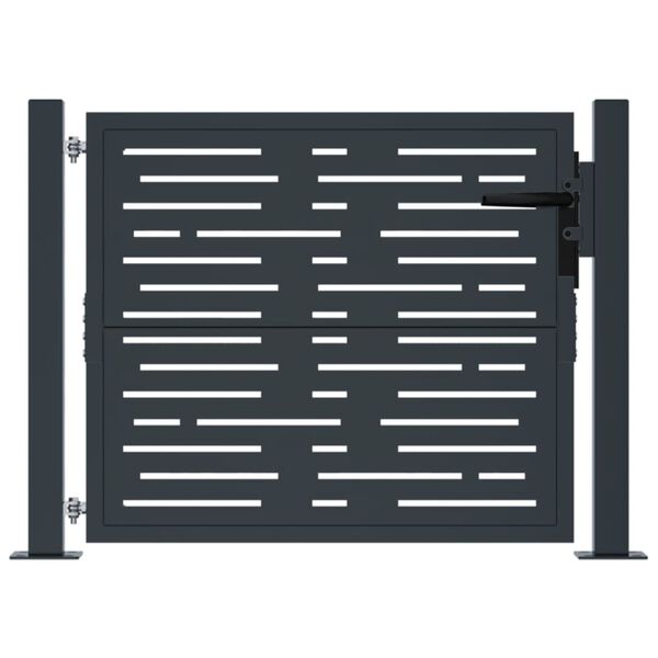 vidaXL Garden Gate Anthracite 100x100 cm Steel Square Design