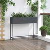 vidaXL Raised Garden Planter Anthracite 100 x 26 x 82 cm Steel