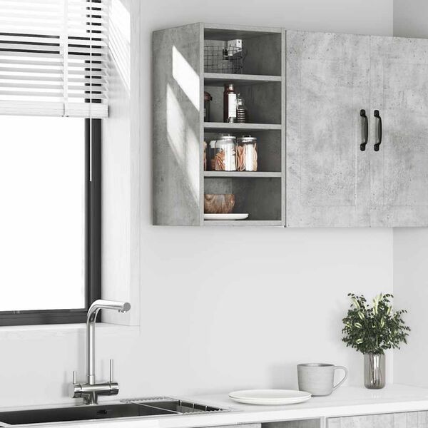 vidaXL Hanging Cabinet Riga Concrete Grey 30x29.5x60 cm Engineered Wood