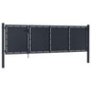 vidaXL Garden Gate Steel 350x75 cm Anthracite