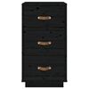 vidaXL Bedside Cabinets 2 pcs Black 40x40x75 cm Solid Wood Pine